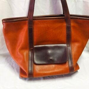 Village Tannery NY hand made leather large carry on handbag